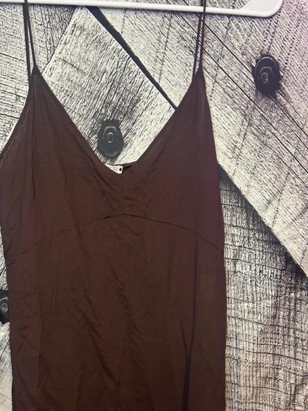Zara Brown Spaghetti-Strap V-Neck Camisole
